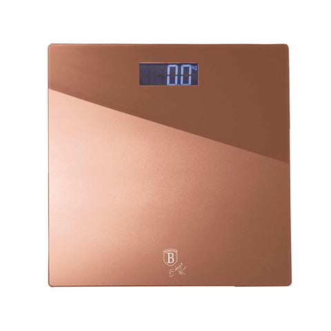 BH/9353, Báscula digital de baño de cristal con capacidad de 150 kg, oro rosa, báscula de baño, eléctrica/batería, báscula digital de baño, utensilios de cocina