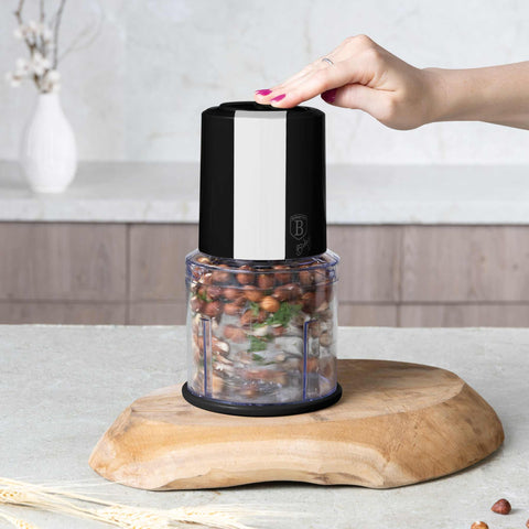  BH/9379, Picadora 2 en 1, Negra, Plateada, mini picadora, eléctrica, picadora, picadora de alimentos, picadora de verduras, picadora de ajo, Utensilios de cocina, Rebanadora y picadora