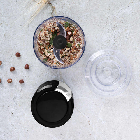  BH/9379, Picadora 2 en 1, Negra, Plateada, mini picadora, eléctrica, picadora, picadora de alimentos, picadora de verduras, picadora de ajo, Utensilios de cocina, Rebanadora y picadora