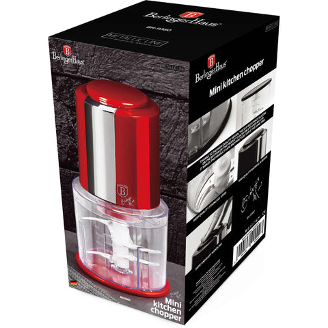  BH/9380, Picadora 2 en 1, color burdeos, roja, mini picadora, eléctrica, picadora, picadora de alimentos, picadora de verduras, picadora de ajo, utensilios de cocina, rebanadora y picadora