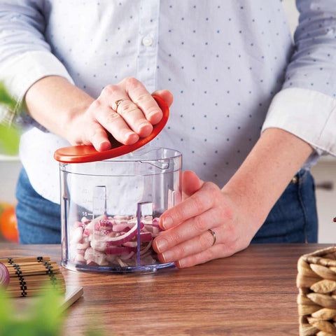  BH/9380, Picadora 2 en 1, color burdeos, roja, mini picadora, eléctrica, picadora, picadora de alimentos, picadora de verduras, picadora de ajo, utensilios de cocina, rebanadora y picadora