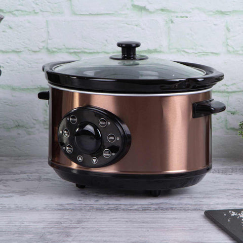  BH/9383, Olla de cocción lenta digital de 3,5 l, Oro rosa, Olla de cocción lenta eléctrica, Olla de cocción lenta digital eléctrica, Electrodomésticos de cocina