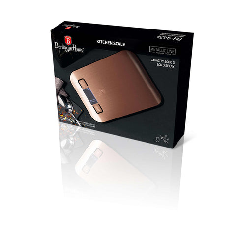  BH/9424, Báscula de cocina digital con capacidad de 5 kg, oro rosa, báscula de cocina b., eléctrica/batería, báscula de cocina digital, báscula, utensilios de cocina, báscula de cocina