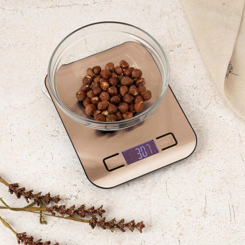  BH/9424, Báscula de cocina digital con capacidad de 5 kg, oro rosa, báscula de cocina b., eléctrica/batería, báscula de cocina digital, báscula, utensilios de cocina, báscula de cocina