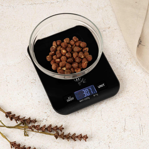  BH/9425, Báscula de cocina digital con capacidad de 5 kg, color negro, báscula de cocina b., eléctrica/batería, báscula de cocina digital, báscula, utensilios de cocina, báscula de cocina