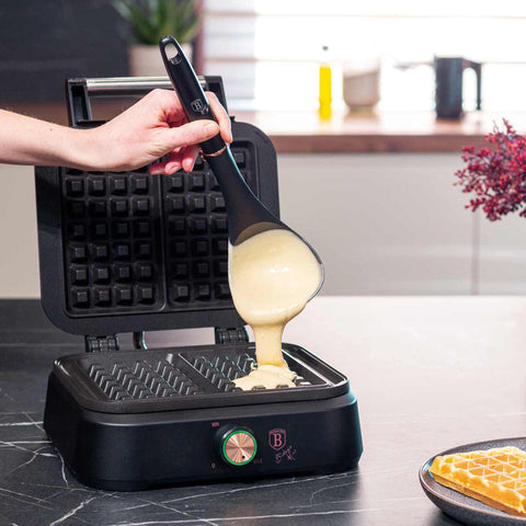  BH/9439, Waflera belga, Negra, Oro rosa, Waflera eléctrica, Waflera eléctrica, Gofre belga, Electrodomésticos de cocina