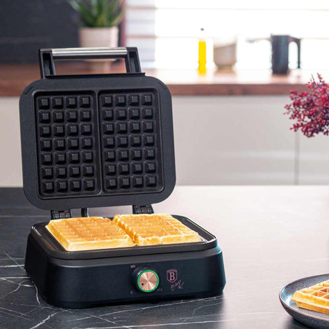  BH/9439, Waflera belga, Negra, Oro rosa, Waflera eléctrica, Waflera eléctrica, Gofre belga, Electrodomésticos de cocina