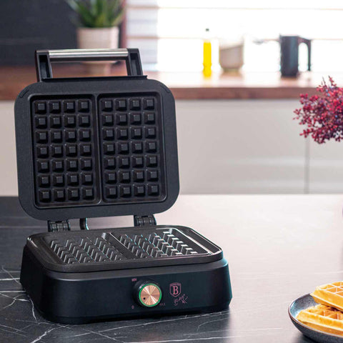  BH/9439, Waflera belga, Negra, Oro rosa, Waflera eléctrica, Waflera eléctrica, Gofre belga, Electrodomésticos de cocina