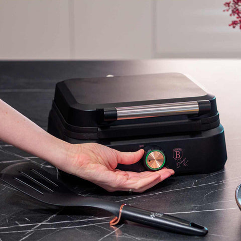  BH/9439, Waflera belga, Negra, Oro rosa, Waflera eléctrica, Waflera eléctrica, Gofre belga, Electrodomésticos de cocina