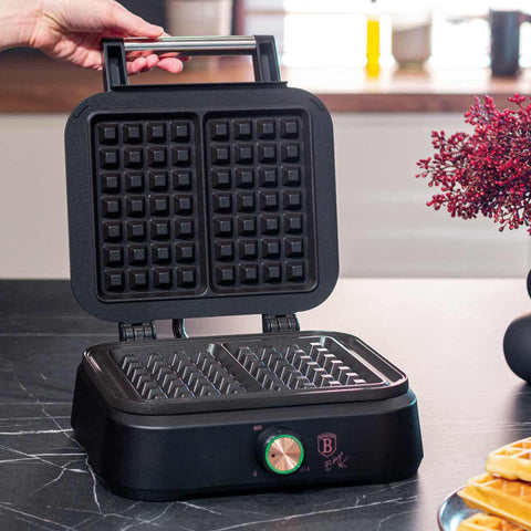  BH/9439, Waflera belga, Negra, Oro rosa, Waflera eléctrica, Waflera eléctrica, Gofre belga, Electrodomésticos de cocina