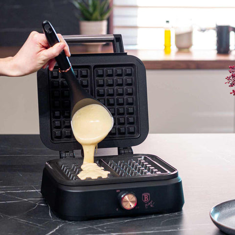  BH/9439, Waflera belga, Negra, Oro rosa, Waflera eléctrica, Waflera eléctrica, Gofre belga, Electrodomésticos de cocina