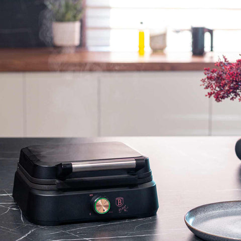  BH/9439, Waflera belga, Negra, Oro rosa, Waflera eléctrica, Waflera eléctrica, Gofre belga, Electrodomésticos de cocina