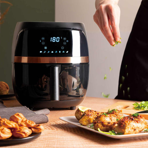  BH/9445, Freidora de aire de 3,2 L, Negra, Oro rosa, Freidora de aire, Eléctrica, Freidora de aire digital, Freidora de aire, Freidora sin aceite, Electrodomésticos de cocina