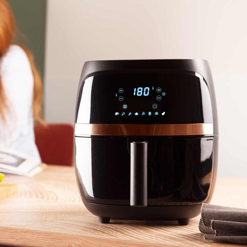  BH/9445, Freidora de aire de 3,2 L, Negra, Oro rosa, Freidora de aire, Eléctrica, Freidora de aire digital, Freidora de aire, Freidora sin aceite, Electrodomésticos de cocina