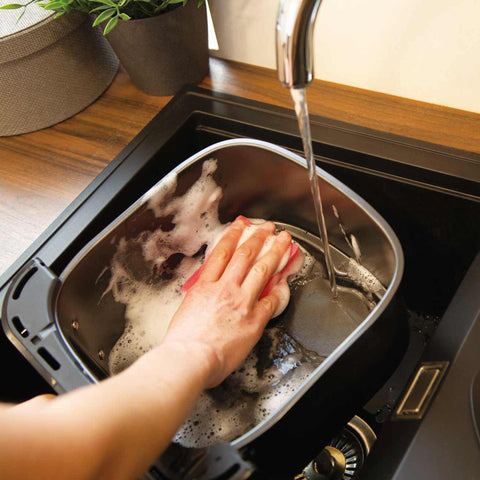  BH/9446, Freidora de aire de 6,3 L con ventana visible, color negro y oro rosa, eléctrica, digital, sin aceite, con ventana, electrodomésticos de cocina