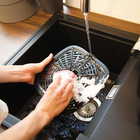  BH/9446, Freidora de aire de 6,3 L con ventana visible, color negro y oro rosa, eléctrica, digital, sin aceite, con ventana, electrodomésticos de cocina