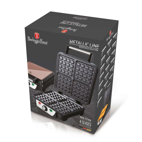  BH/9452, waflera de 4 rebanadas, oro rosa, waflera eléctrica, electrodomésticos de cocina