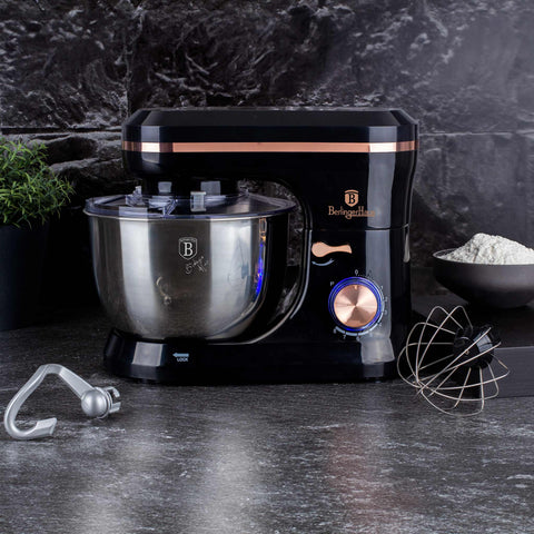 robot de cocina, batidora de pie, robot de cocina, eléctrico, máquina de cocina, negro, oro rosa, BH/9458