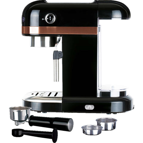  BH/9462, Cafetera digital espresso, Negra, Oro rosa, Cafetera espresso, Eléctrica, Cafetera eléctrica, Cafetera espresso con espumador de leche, Electrodomésticos, Cafetera