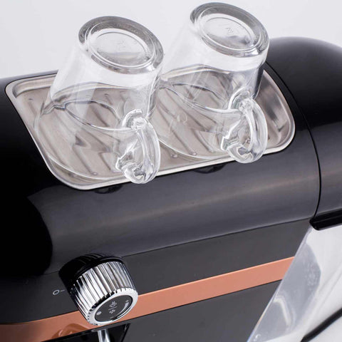  BH/9462, Cafetera digital espresso, Negra, Oro rosa, Cafetera espresso, Eléctrica, Cafetera eléctrica, Cafetera espresso con espumador de leche, Electrodomésticos, Cafetera