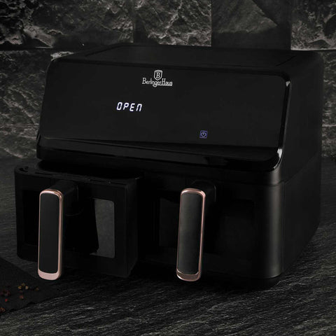  BH/9469, Freidora de aire de doble cesta 4,1L + 4,1L con ventanas visibles, Negro, Oro rosa, freidora de aire doble, eléctrica, freidora de aire digital, freidora de aire, aceite, freidora sin aceite, freidora de aire de doble cesta, freidora de aire con ventana, Electrodomésticos de cocina, Freidora de aire
