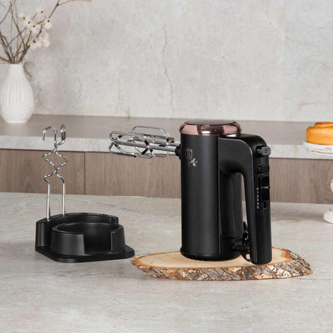  BH/9475, Batidora de mano con soporte, Negra, Oro rosa, Eléctrica, Batidora de mano, Electrodomésticos de cocina