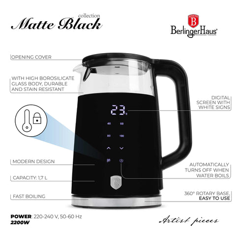  BH/9476, Hervidor eléctrico digital, Negro, Plateado, Hervidor eléctrico i., Eléctrico, Hervidor eléctrico digital B, Electrodomésticos de cocina, Hervidor