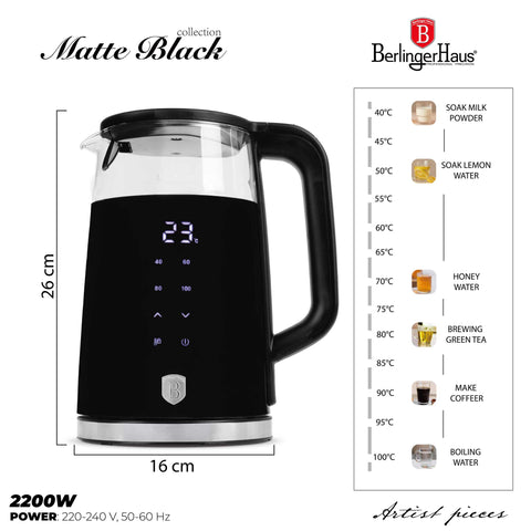  BH/9476, Hervidor eléctrico digital, Negro, Plateado, Hervidor eléctrico i., Eléctrico, Hervidor eléctrico digital B, Electrodomésticos de cocina, Hervidor