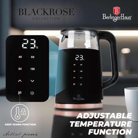  BH/9477, Hervidor eléctrico digital, Negro, Oro rosa, Hervidor eléctrico i., Eléctrico, Hervidor eléctrico digital B, Electrodomésticos de cocina, Hervidor