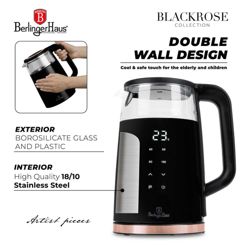  BH/9477, Hervidor eléctrico digital, Negro, Oro rosa, Hervidor eléctrico i., Eléctrico, Hervidor eléctrico digital B, Electrodomésticos de cocina, Hervidor