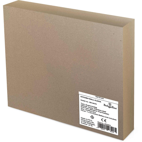  BH/9479, Reloj de pared para cocina, Negro, Oro rosa, Eléctrico/Batería