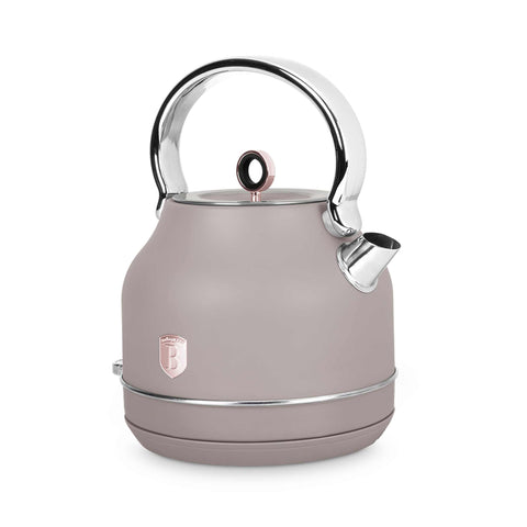 Product image of Electric kettle with thermometer. Part of the Taupe Collection . Features: • Material: 18/10 stainless steel • Capacity: 1,7L • Voltage: 220-240V,50/60Hz • Power: 2200W • Size: 26*20*28 cm • Length of power cord: 75 cm • C.... (Studio view). Official Berlinger Haus product, boosted by Promintra sl.