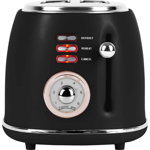 BH/9517, Black Rose Collection, dos rebanadas, ekitchen, eléctrica, Kitchen Appliances, kitchen electrodomesticos, negra, oro rosa, Toaster, Tostadora