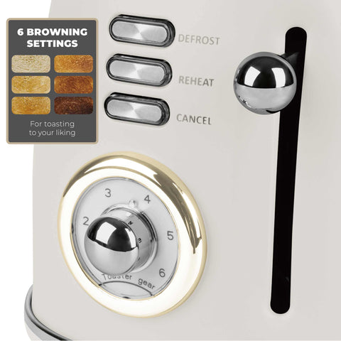 BH/9519, Tostadora, Crema Mate, Tostadora B., Eléctrica, Dos Rebanadas, Electrodomésticos de Cocina