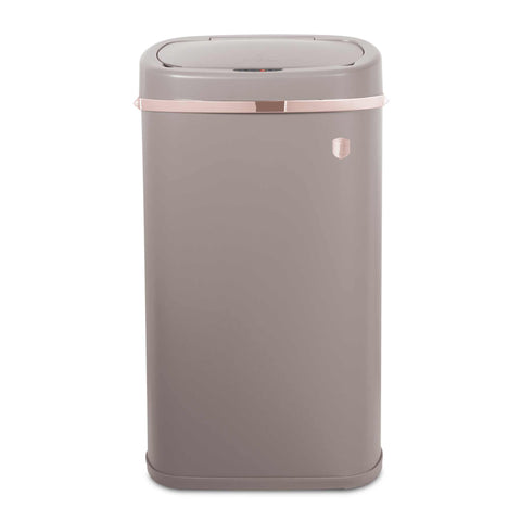  BH/9523, Cubo de basura con sensor de 58 l, color topo mate, cubo de basura con sensor, eléctrico/batería, cubo de basura, cubo de basura, utensilios de cocina