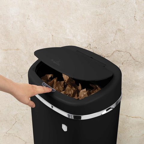  BH/9526, Cubo de basura con sensor de 58 l, negro mate, cubo de basura con sensor, eléctrico/batería, cubo de basura, cubo de basura, utensilios de cocina