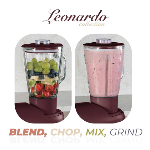  BH/9531, Robot de cocina multifunción 4 en 1, Matt Bordeaux, robot de cocina, multiusos, eléctrico, batidora de pie, robot de cocina