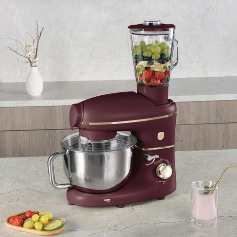  BH/9531, Robot de cocina multifunción 4 en 1, Matt Bordeaux, robot de cocina, multiusos, eléctrico, batidora de pie, robot de cocina