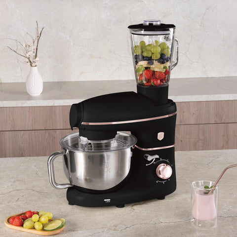 BH/9534, Robot de cocina multifunción 4 en 1, negro, oro rosa, robot de cocina, multiusos, eléctrico, batidora de pie, robot de cocina