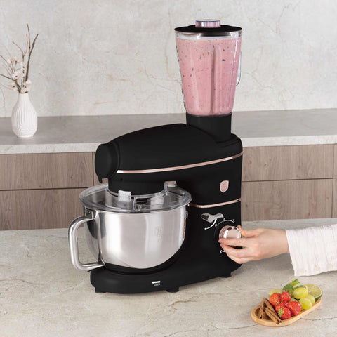 BH/9534, Robot de cocina multifunción 4 en 1, negro, oro rosa, robot de cocina, multiusos, eléctrico, batidora de pie, robot de cocina