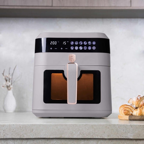 BH/9547, NEW, Air fryer 6,3L visible window, matt-taupe, air fryer, electric, digital air fryer, airfryer, oil-free fryer, air fryer with window