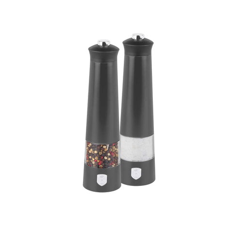 BH/9556, Juego de 2 molinillos eléctricos de sal y pimienta, antracita mate, juego de molinillos de sal y pimienta, eléctrico/batería, juego de molinillos eléctricos de sal y pimienta, juego de molinillos de sal y pimienta, utensilios de cocina, molinillo de sal y pimienta