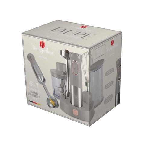  BH/9558, juego de 6 batidoras de mano inalámbricas y recargables, color topo mate, batidora de mano, con carga eléctrica/cable, batidora de mano inalámbrica, batidora de inmersión, batidora de mano con soporte, electrodomésticos de cocina, batidora de mano