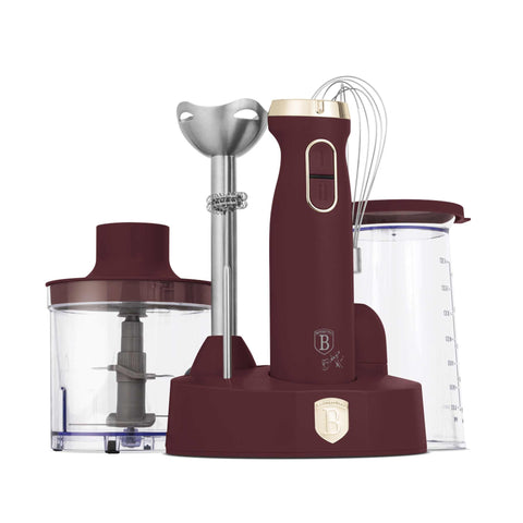 BH/9563, batidora de mano 6 en 1, Matt Bordeaux, batidora de mano eléctrica, batidora de inmersión, batidora de mano con soporte, electrodomésticos de cocina, batidora de mano