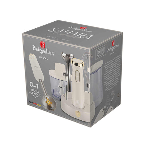  BH/9564, batidora de mano 6 en 1, crema mate, batidora de mano eléctrica, batidora de inmersión, batidora de mano con soporte, electrodomésticos de cocina, batidora de mano