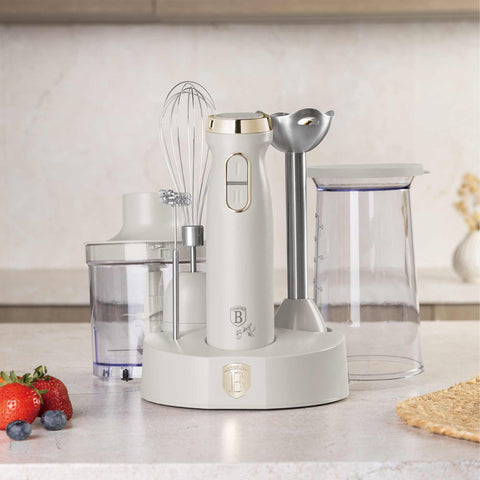  BH/9564, batidora de mano 6 en 1, crema mate, batidora de mano eléctrica, batidora de inmersión, batidora de mano con soporte, electrodomésticos de cocina, batidora de mano