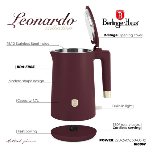 BH/9579,BH/9579-PH,Hervidor de doble pared,Matt Bordeaux,hervidor eléctrico j.,eléctrico,hervidor eléctrico de doble pared,Electrodomésticos de cocina,Hervidor