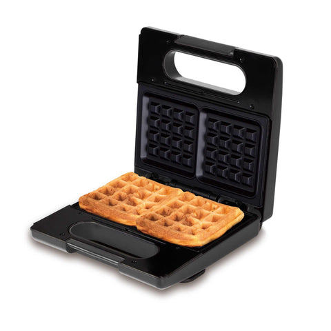 Product image of 3in1 sandwich maker with detachable plates. Part of the Anthracite Collection . Features: • Material: aluminium, bakelite • Power: 780 W • Voltage: 220-240 V, 50/60Hz • Plate size: 22,5*13 cm • NON-STICK coating • Color: matt anthracite. (Studio view). Official Berlinger Haus product, boosted by Promintra sl.