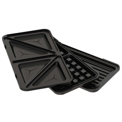 Product image of 3in1 sandwich maker with detachable plates. Part of the Leonardo Collection . Features: • Material: aluminium, bakelite • Power: 780 W • Voltage: 220-240 V, 50/60Hz • Plate size: 22,5*13 cm • NON-STICK coating • Color: matt bordeaux. (Studio view). Official Berlinger Haus product, boosted by Promintra sl.