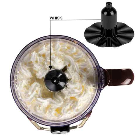 Product image of 8in1 food processor. Part of the Leonardo Collection . Features: • Material: stainless steel, plastic • Voltage: 220-240V 50-60Hz • Power: 500W • Included: • stainless steel chopper blade • 2-side stainless steel.... (Studio view). Official Berlinger Haus product, boosted by Promintra sl.